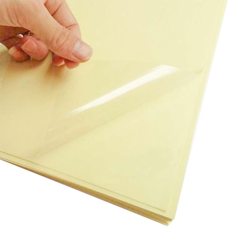 50um Transparent PET-film UV-lim med hvit glassinner