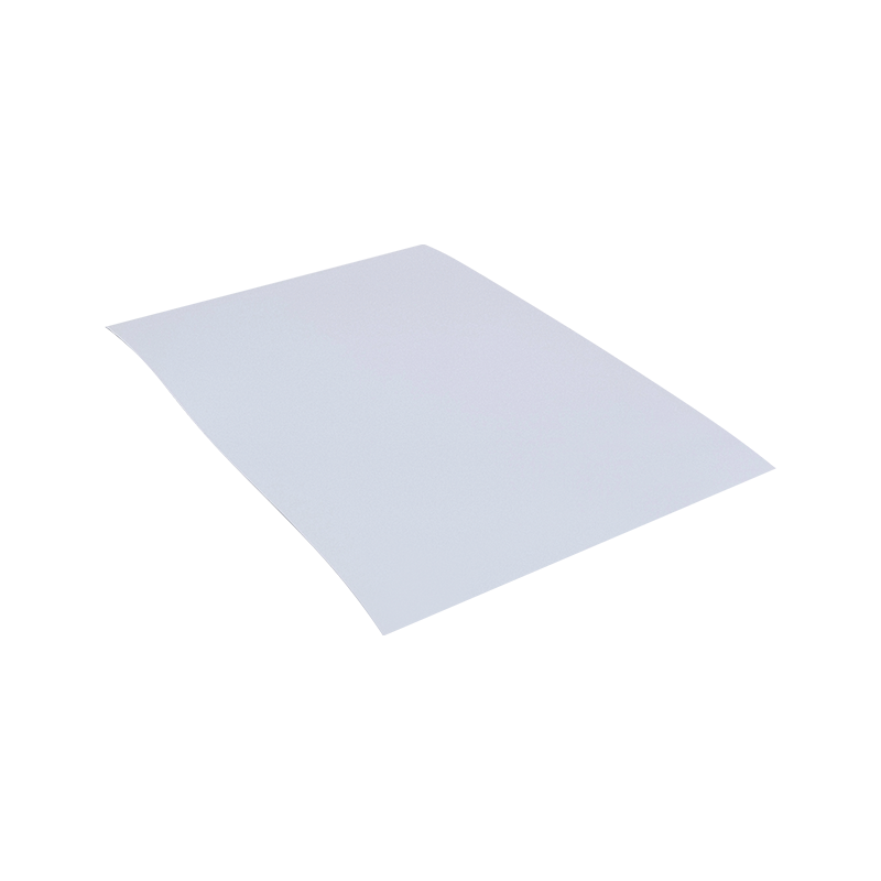 25um lyshvit aluminisert PET-film dekkklebende papirklistremerke 