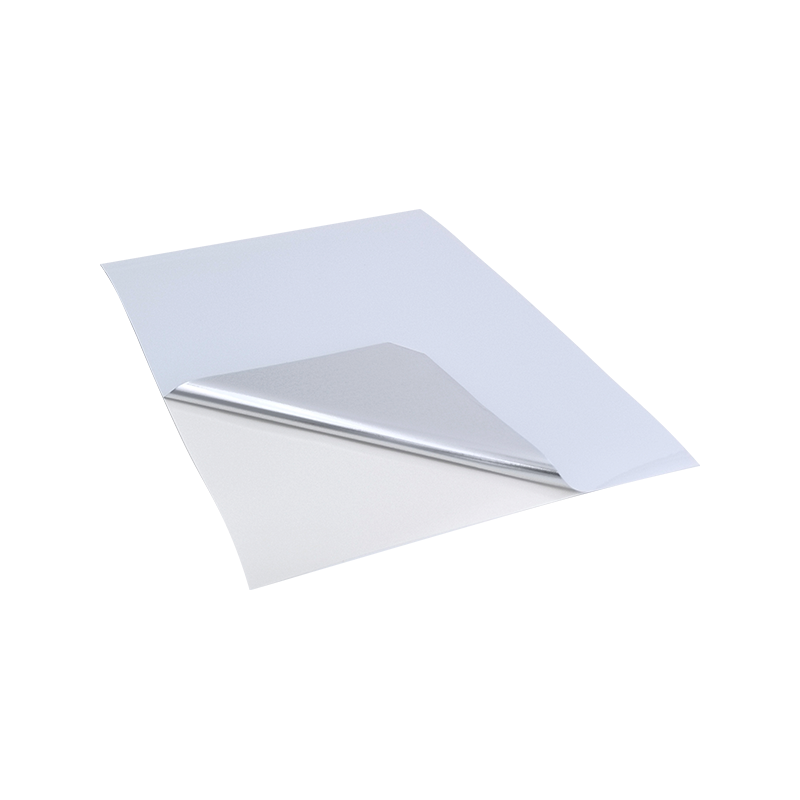 25um lyshvit aluminisert PET-film dekkklebende papirklistremerke 