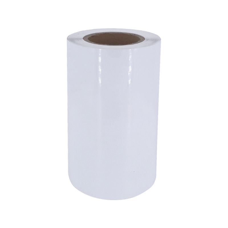 25um lyshvit aluminisert PET-film dekkklebende papirklistremerke 