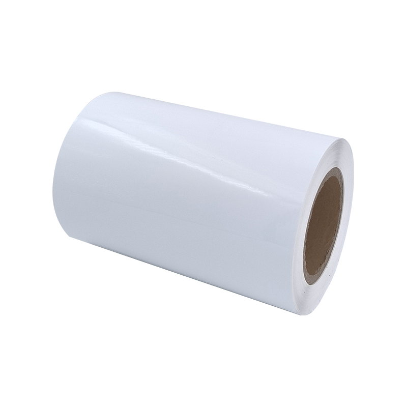 25um lyshvit aluminisert PET-film dekkklebende papirklistremerke 