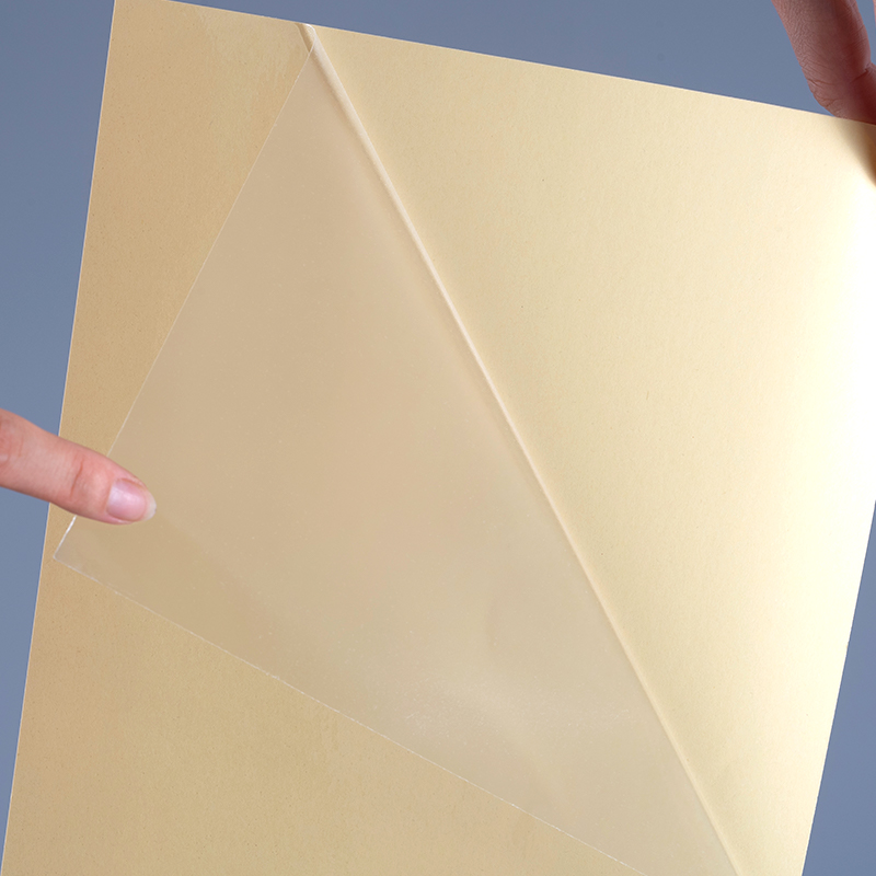 25mic transparent PET-film med avtakbare selvklebende klare polyesteretiketter