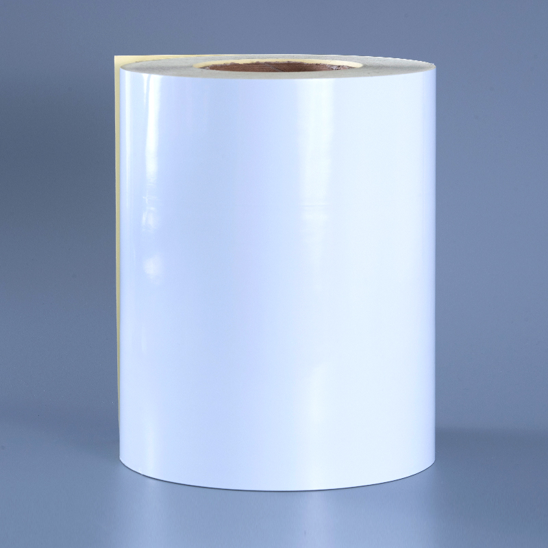 50 mic blank hvit polyesterfilm selvklebende etikett med avtagbart klebende alkoholbestandig og høytemperaturbestandig