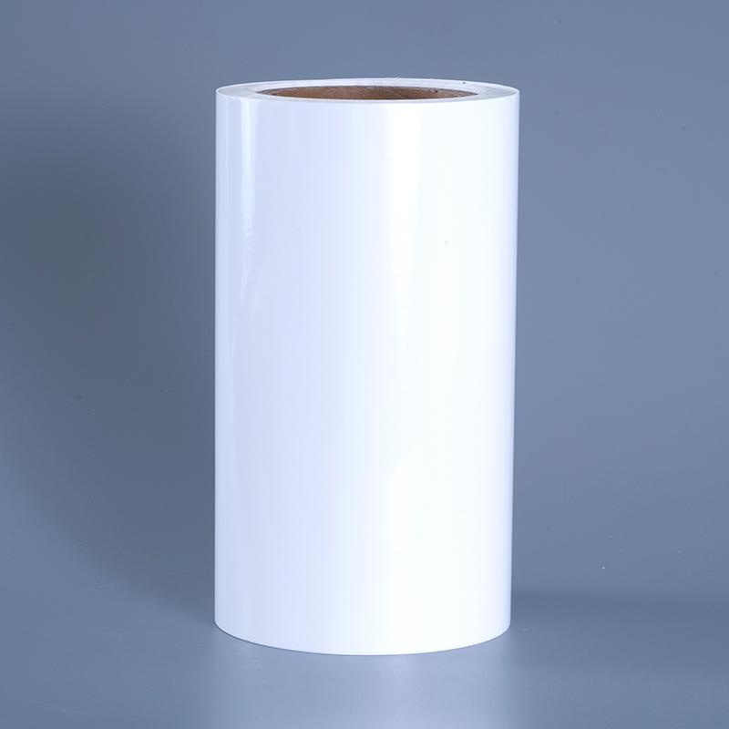 25 mikroglans PET vinylfilmetikettmaterialer med akrylklebende jumborull for blekkskriving