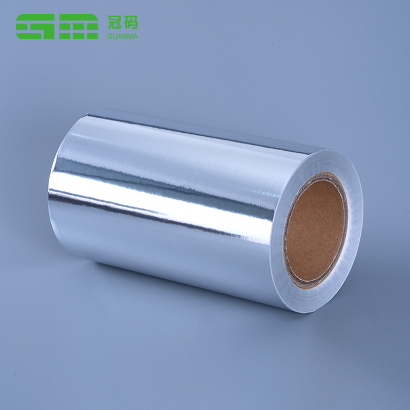 50mic Glossy Silver PP Selvklebende Papir Jumbo Roll med dekklim