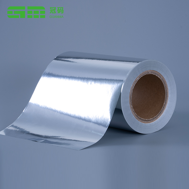 50mic Glossy Silver PP Selvklebende Papir Jumbo Roll med dekklim